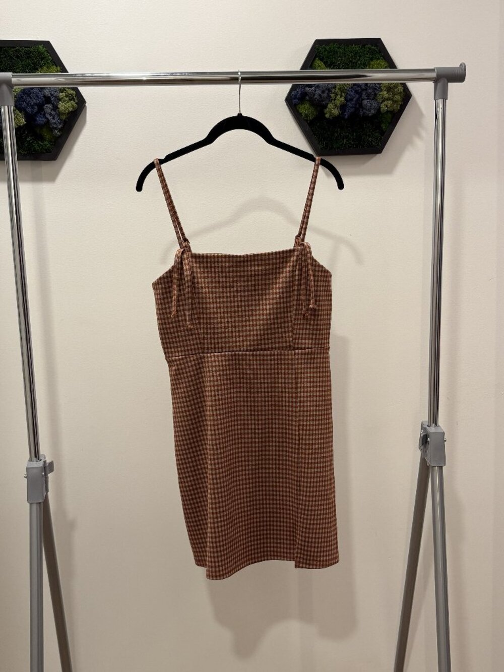 Brown Gingham Dress